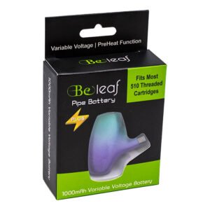 teal & purple sherlock pipe shaped 510 cartridge battery