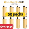 Alibarbar Ingot 9000 puffs-50 pack Multiple flavors import placeholder for 40821