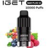 IGET BAR PLUS S3 POD ONLY – BLUEBERRY RASPBERRY BUBBLE GUM – 10.000 PUFFS import placeholder for 38742