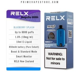 relx magicgo 8000 puffs blueberry splash