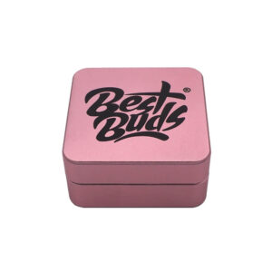 best buds flat square aluminium grinder 2 parts (50mm)