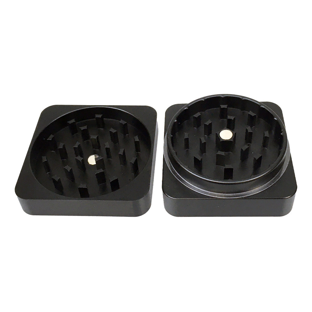best buds flat square aluminium grinder 2 parts (50mm) best buds flat square aluminium grinder 2 parts (50mm)
