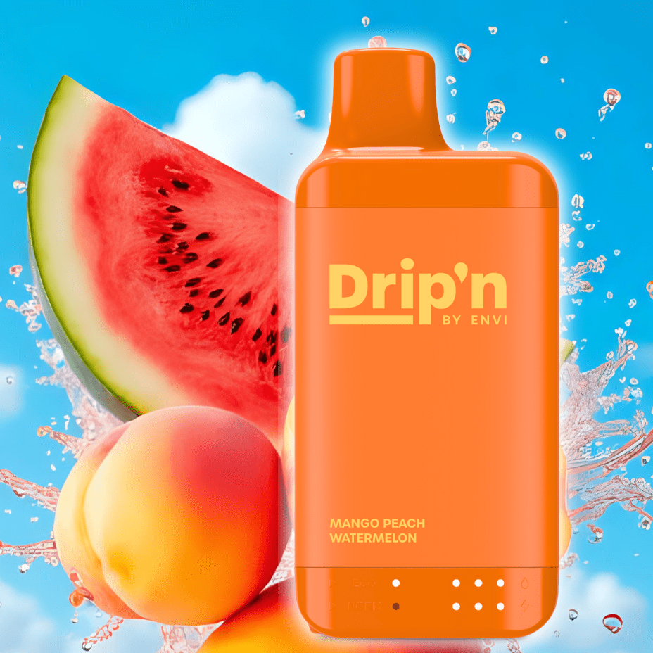 drip'n by envi 16k disposable vape mango peach watermelon drip'n by envi 16k disposable vape mango peach watermelon