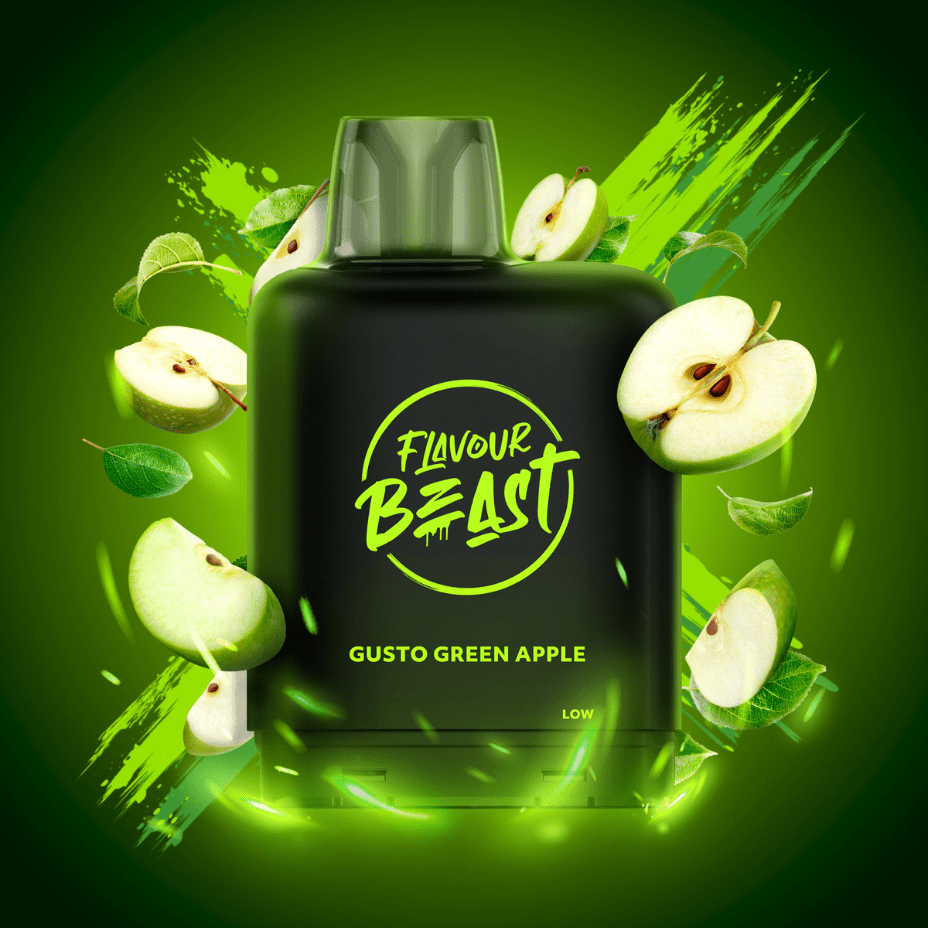 flavour beast level x boost g2 pod gusto green apple flavour beast level x boost g2 pod gusto green apple