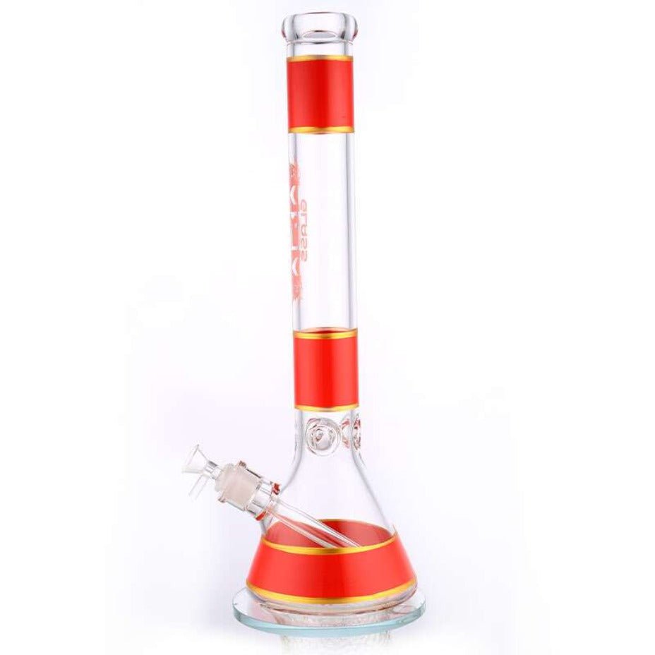 mgm glass 7mm banded logo beaker bong 18" mgm glass 7mm banded logo beaker bong 18"