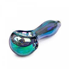 red eye tek metallic terminator finish spoon hand pipe 4" red eye tek metallic terminator finish spoon hand pipe 4"